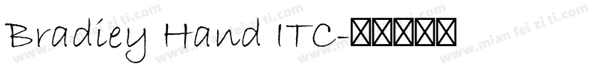Bradiey Hand ITC字体转换